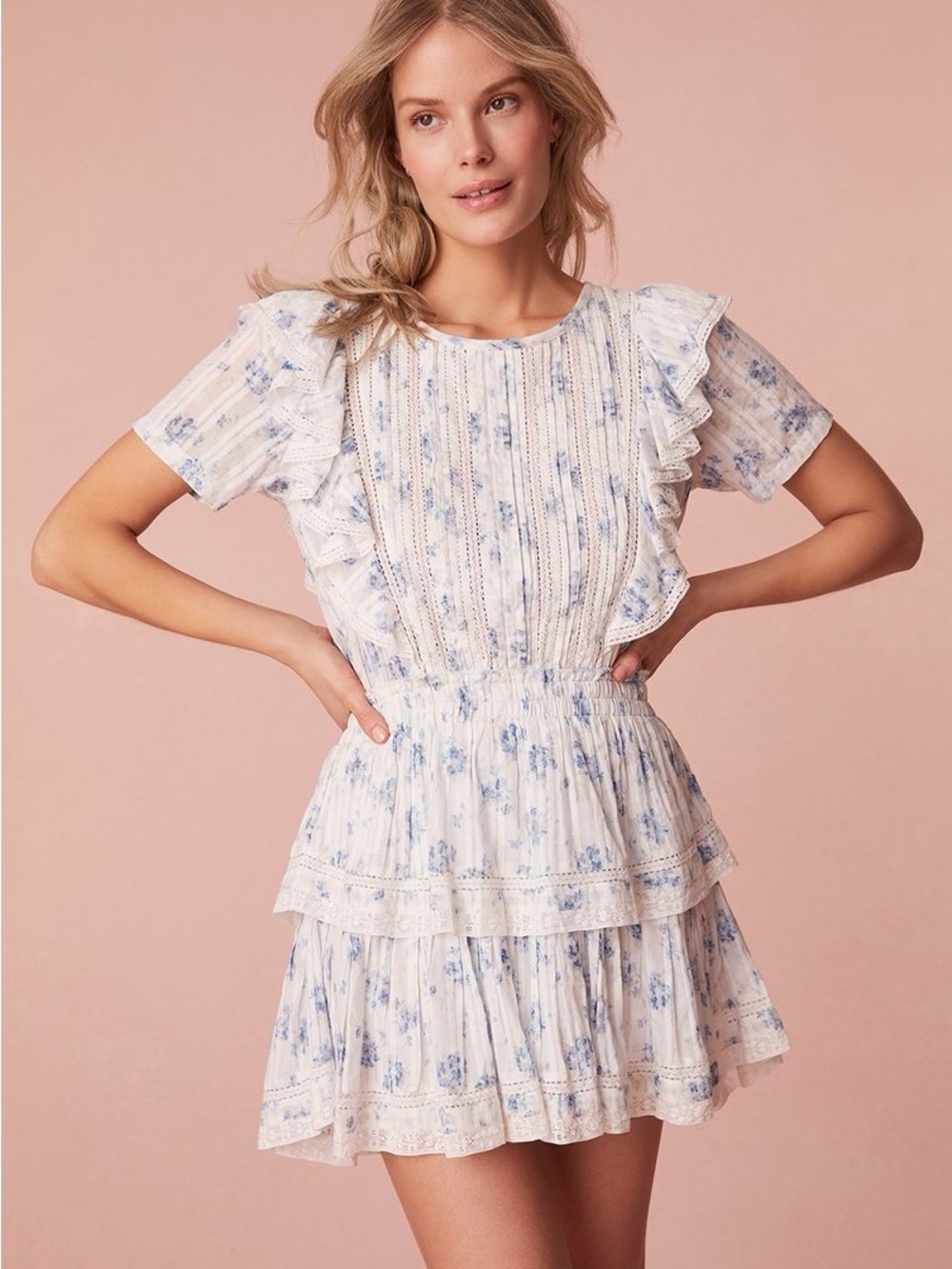 LoveShackFancy Natasha Floral Mini Dress